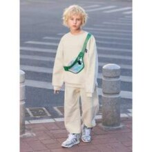 Jeanswest 真维斯 儿童时尚圆领趣味数字提花卫衣运动套装（110-160cm码）3色