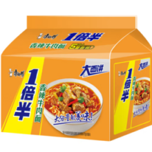 限甘肃！康师傅 1倍半大面饼 方便面 香辣牛肉五连包