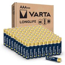 VARTA Longlife AAA 电池(100 包),碱性三节 A 电池