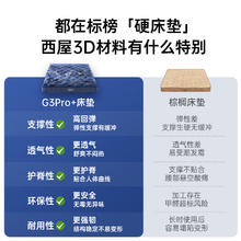 西屋G3pro+床垫进口乳胶+3D纤维+独立弹簧睡感适中偏硬