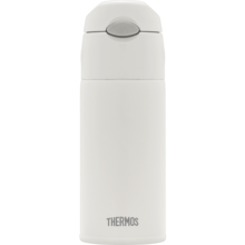 膳魔师（THERMOS）400ml保温杯吸管杯不锈钢男女士保冷水杯子TCMI-400S WH