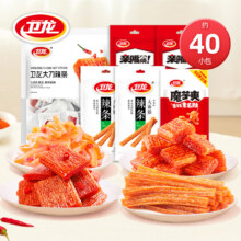卫龙 辣条魔芋素毛肚 尝鲜组合约40小包共约510g