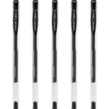 三菱 uni-ball UM-100黑色中性笔高颜值0.5mm黑笔签字笔商务学生考试专用水笔水性笔办公用品文具套装 5支
