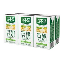 百亿补贴：豆本豆 原味豆奶125ml*6盒