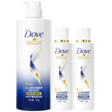 多芬（Dove）密集修护氨基酸洗发水700g+护发素195gx2洗发露染烫受损易断发