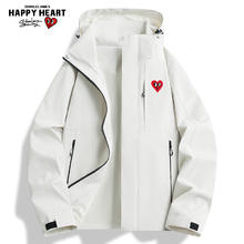 查尔斯桃心 CHARLES JANG'S HAPPY HEART 户外防风防水冲锋衣男女春秋冬季三合一连帽夹克外套