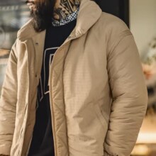 20点：马登工装 美式复古青果领加厚棉服