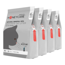 HONEYCARE 好命天生 炭膨润土猫砂2.5kg*4包 小颗粒易结团无尘