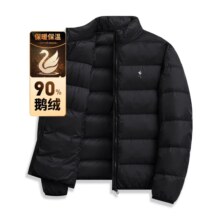 与狼共舞 90%鹅绒 精致人标立领保暖 羽绒服