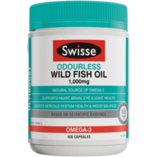 Swisse 无腥味野生鱼油软胶囊Omega-3 1000mg400粒/瓶 海外进口 鱼油1000mg