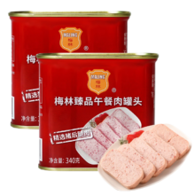 PLUS会员：梅林 臻品午餐肉 340g*2罐*6件