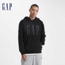 20点：Gap 印花连帽抓绒长袖卫衣 609135 颜色任选