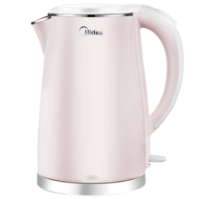 PLUS会员：Midea 美的 煮水壶电热水壶烧水壶家用 食品级316不锈钢 1500W快速加热 1.7升容量MK-HJ1705-PRO
