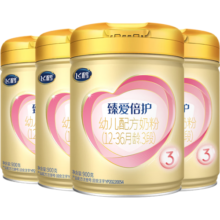 飞鹤臻爱倍护 婴幼儿配方奶粉3段(1-3岁) 900g*4 【活性乳铁蛋白】