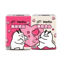 清风 hello印花 手帕纸 4层6张24包