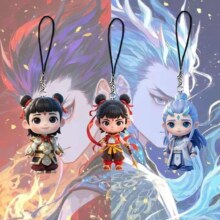 哪吒之魔童闹海电影周边钥匙扣可爱哪吒敖丙CP系列亚克力手机挂件