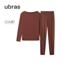 20点：Ubras 轻暖肌底秋衣秋裤女可外穿 颜色任选