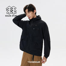 KOLON SPORT 可隆户外休闲男女同款露营耐磨防泼水夹克运动外套 LUJK4AT518-BK 黑色 XL