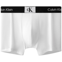 Calvin Klein内衣【CK96系列】男士小方块提花ck棉质防夹臀平角内裤男NB3403 100-月光白 1条 M