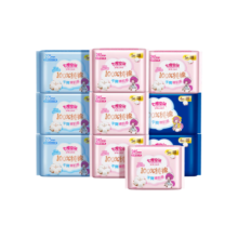 京东百亿补贴，PLUS会员:七度空间 少女超薄 100%纯棉 卫生巾组合 48片