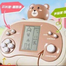 俄罗斯方块速推游戏机男孩科教益智儿童掌上解压玩具礼品 小棕熊