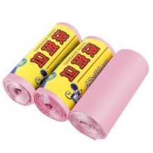 一次性平口垃圾袋 加厚点断式塑料袋 3卷（颜色随机）