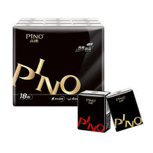 品诺 PINO 心相印 手帕纸巾 品诺ROBBi 4层6片*18包 黑色