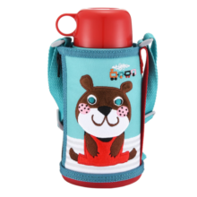 虎牌（TIGER）保温杯儿童保温杯双杯盖不锈钢水杯杯子安妮熊600ML MBR-C06G-GA