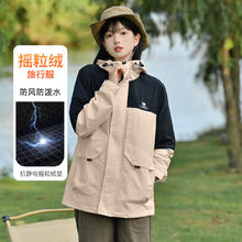 骆驼 连帽工装户外休闲风衣春秋外套男女同款夹克