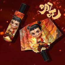 淘菲象 魔童闹海周边哪吒敖丙彩绘印花伞 全自动短柄防风遮阳雨伞
