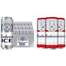 限14号、京东秒杀：Budeweiser 百威 ICE 冰啤 500ml*18罐+淡色拉格 450ml*3罐 混搭组合