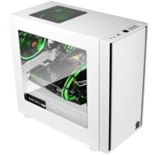 Thermaltake（Tt）启航者F1 白色 Mini小机箱水冷电脑主机（支持MATX主板/支持背线/侧透/钢板0.6mm/U3）