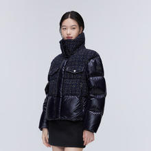 波司登 奥莱特价清仓冬季鹅绒羽绒服女泡芙加厚立领保暖外B30143184 9X45 L 170/92A