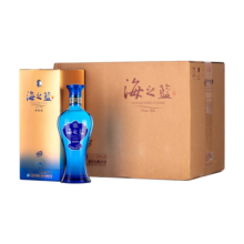 洋河海之蓝旗舰版52度520mL 6瓶整箱装白酒 蓝色经典绵柔浓香酒厂送礼 52度 520mL 6盒 整箱装