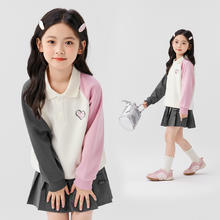 20点开始：左西 儿童甜美撞色POLO衫