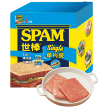 世棒（SPAM）午餐肉清淡口味单片装60g*5 一人食早餐火锅开袋即食独立应急包装