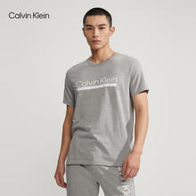 Calvin Klein 卡尔文·克莱恩 内衣夏季男士休闲简约ck圆领印花舒适家居睡衣短袖T恤NP2541O A12-大理石灰 L