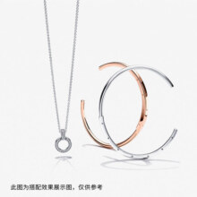 潘多拉（PANDORA）I-D手镯多色光滑开口镯素镯高级个性情侣生日礼物送女友 1-19CM 19CM