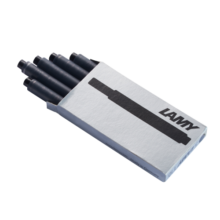 凌美（LAMY）钢笔墨水芯 配件墨胆墨囊T10 黑色5支一盒 一次性使用便捷 德国进口