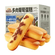 88VIP：三只松鼠 面包多肉葡萄口味糕点 500g