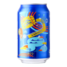 PLUS会员:千島湖啤酒（CHEERDAY）乐享时光8度330ml*24听 沁爽黄啤整箱装