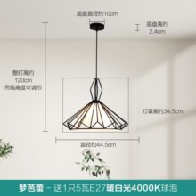 欧普（OPPLE） 餐吊灯北欧现代简约餐厅吊灯创意灯具铁艺吧台个性灯饰 【梦芭蕾】【带5瓦白光光源】