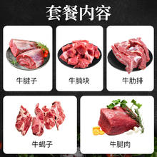 88VIP会员：大咖鲜森 原切全牛10斤牛肉新鲜牛腱子牛肋排火锅组合