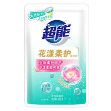 超能 Super 超能 花漾柔护洗衣液 500g*12袋 蔷薇花香