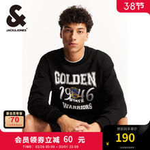 杰克琼斯 NBA联名勇士队宽松百搭卫衣