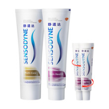 舒适达抗敏感牙膏牙龈多效护理100g*2支套装防蛀清新口气含氟清洁