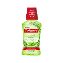 高露洁（Colgate）漱口水口气清新便携一次性无酒精含氟口腔细菌清洁口腔牙渍 500ml 2瓶 【清新茶健】+赠100ml