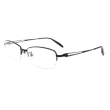 依视路（ESSILOR） 镜宴 新款男女商务时尚多款可选镜框 光学1.74高度数近视眼镜 钛+金属-半框-4017BK-黑色 依视路钻晶膜岩定制片1.74