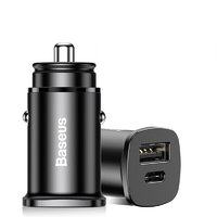 倍思 方形车载充电器 1A1C 30W