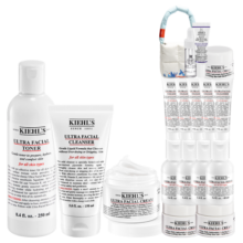 科颜氏（Kiehl's）高保湿面霜50ml+水250ml+洁面150ml套装 护肤品礼盒情人节礼物